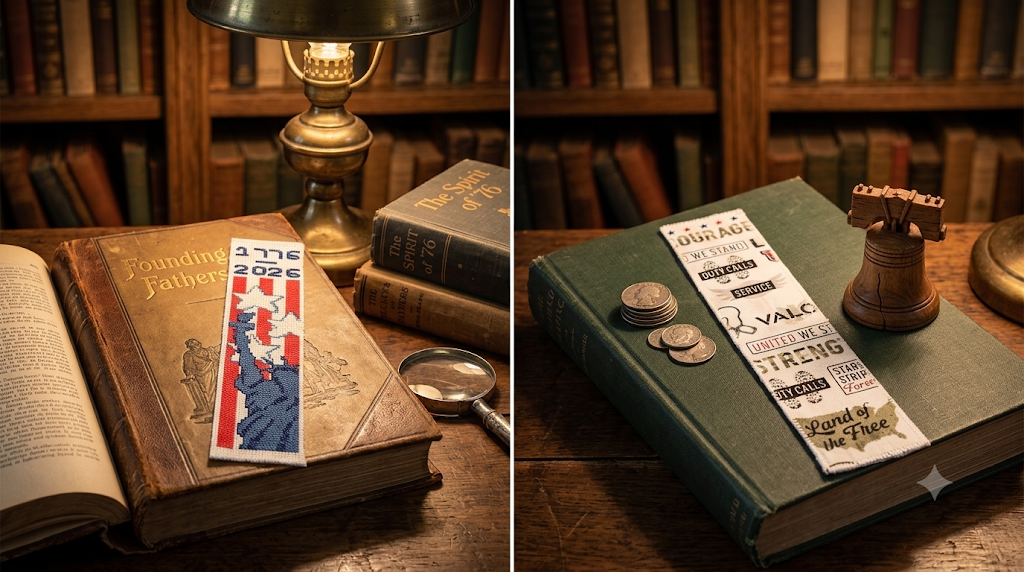 4th of July Bookmark 1776-2026