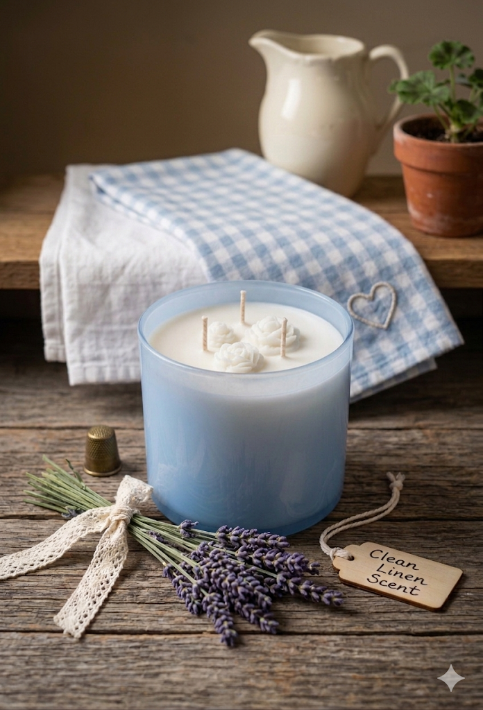 Rustic Elegance Clean Linen Scented Candle