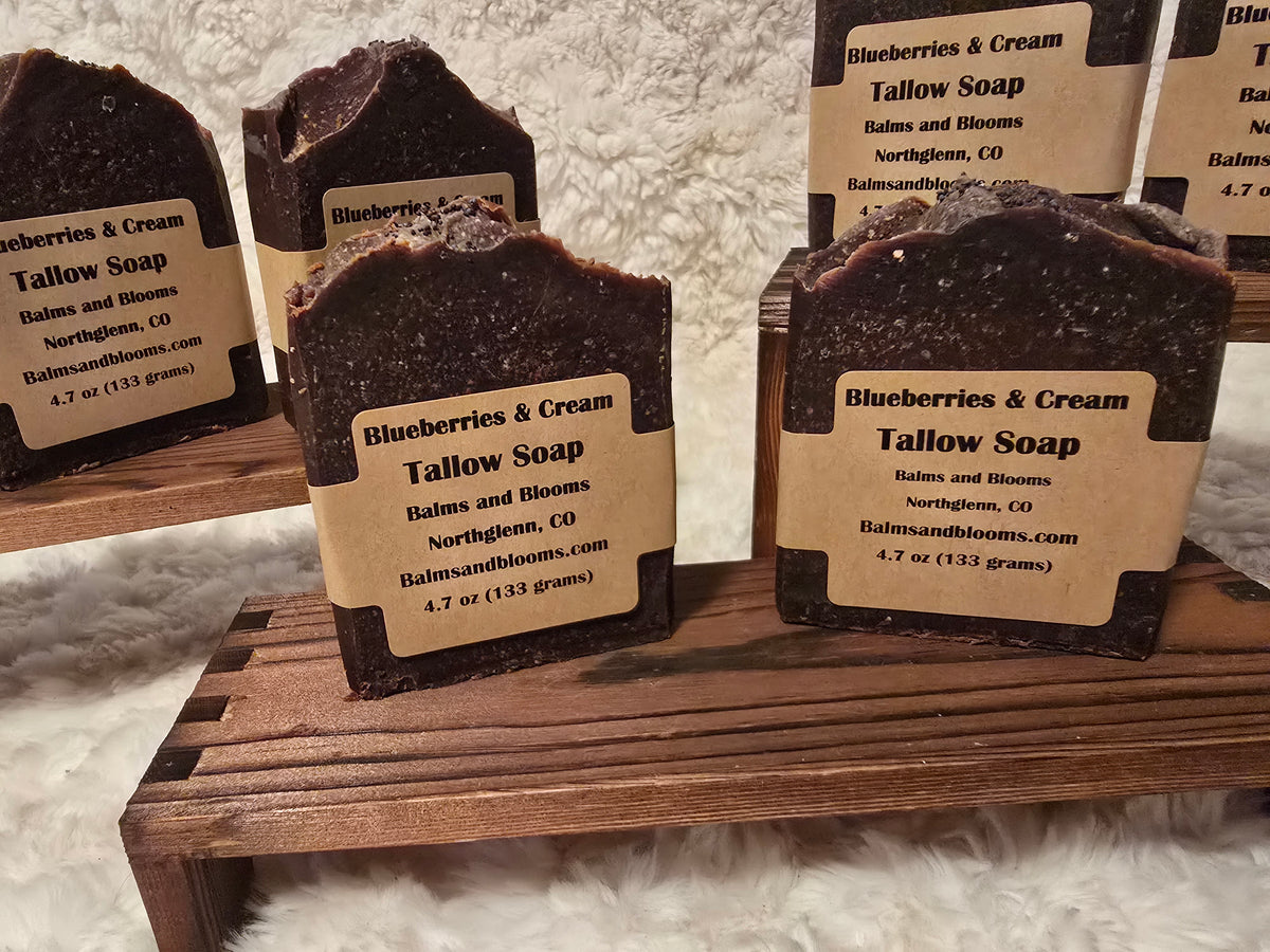 Blueberries and Cream Tallow Soap