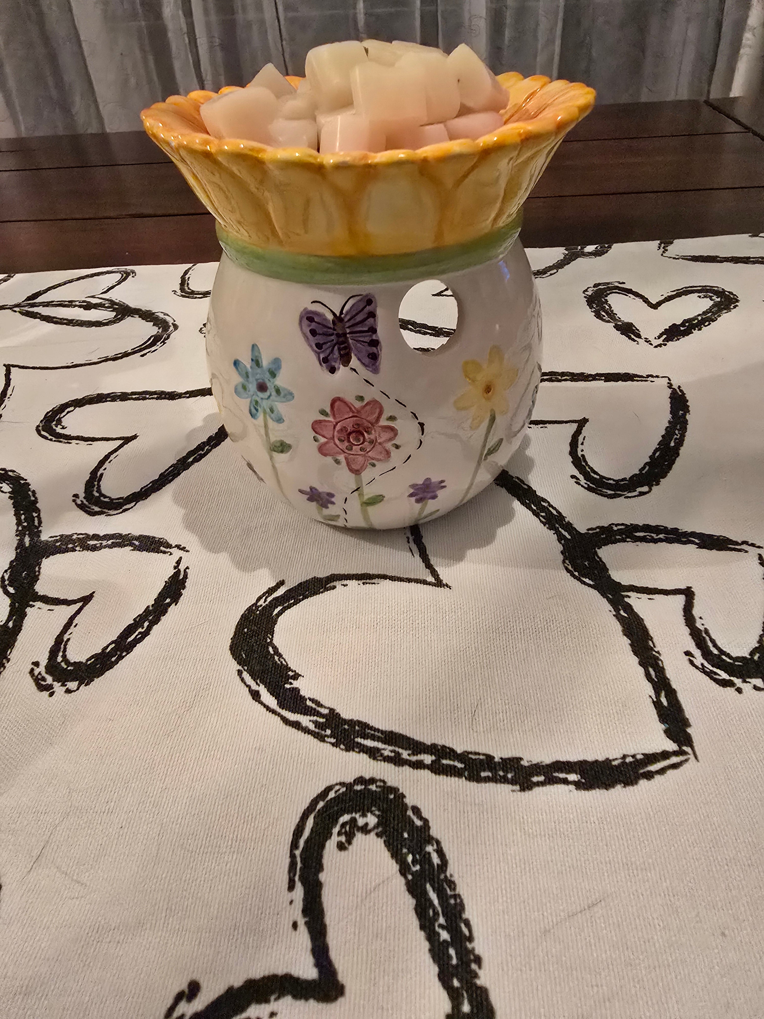 Wax Warmer with Flower Design Gift Set