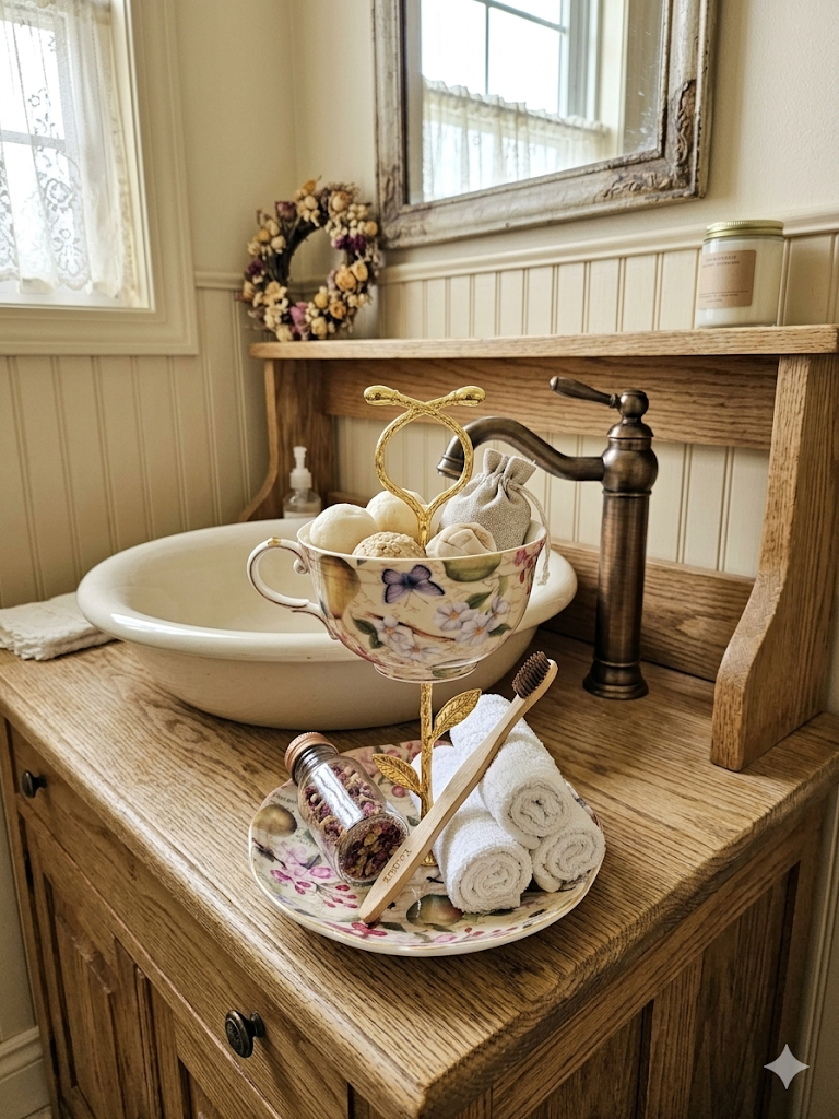 Fruit/Flower/Butterfly Tiered Teacup Set