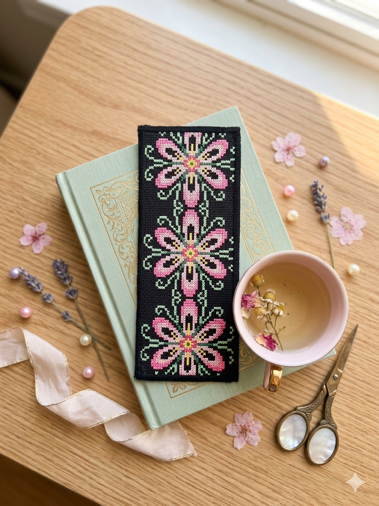 Pink Flower Bookmark