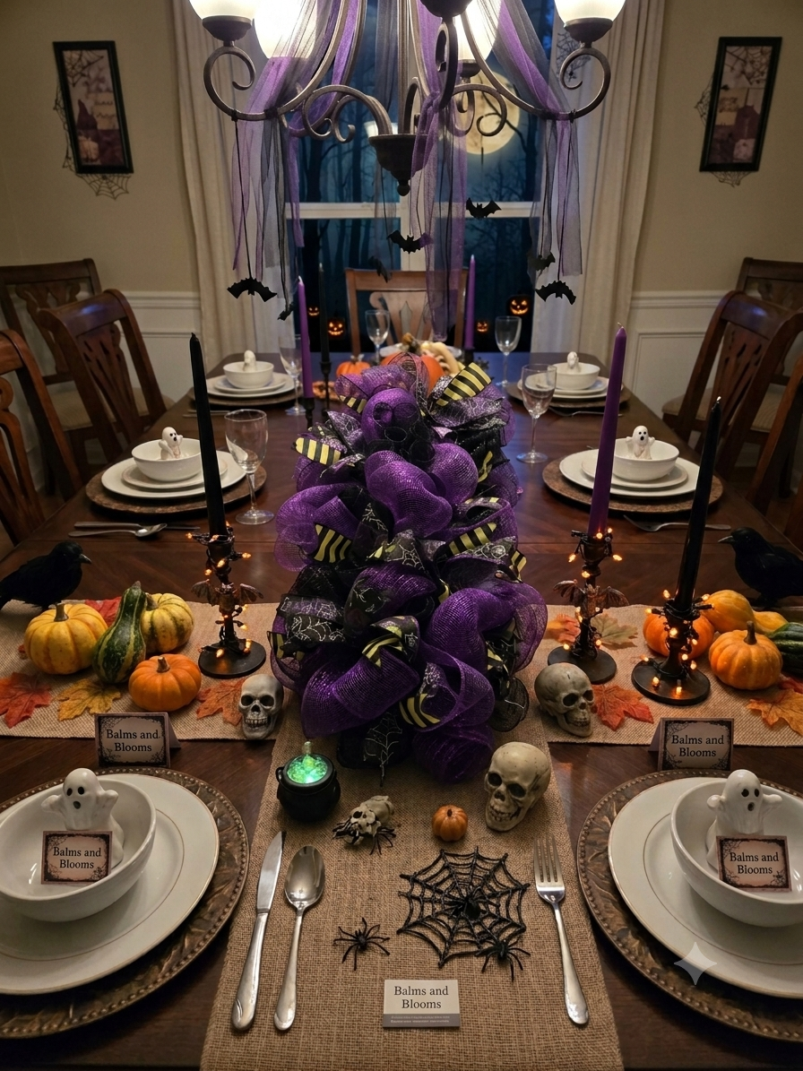 Purple/Black Halloween Swag