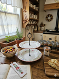 Floral 2-Tiered Round Plates