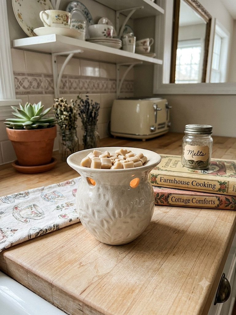 Wax Warmer Tan w/ Vines Gift Set