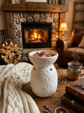 Wax Warmer with White Swirls + Wax Melt Bundle