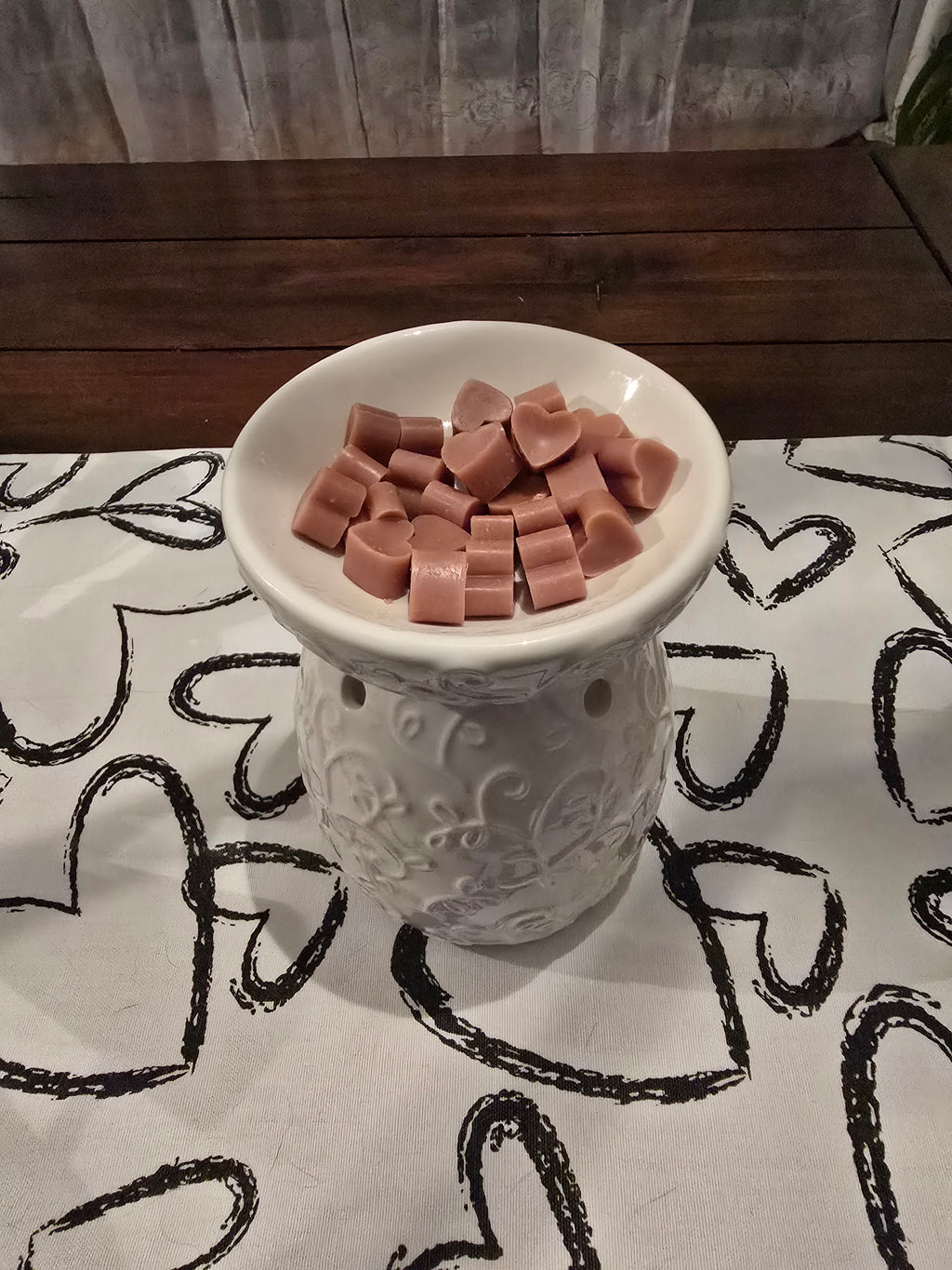 Wax Warmer with White Swirls + Wax Melt Bundle