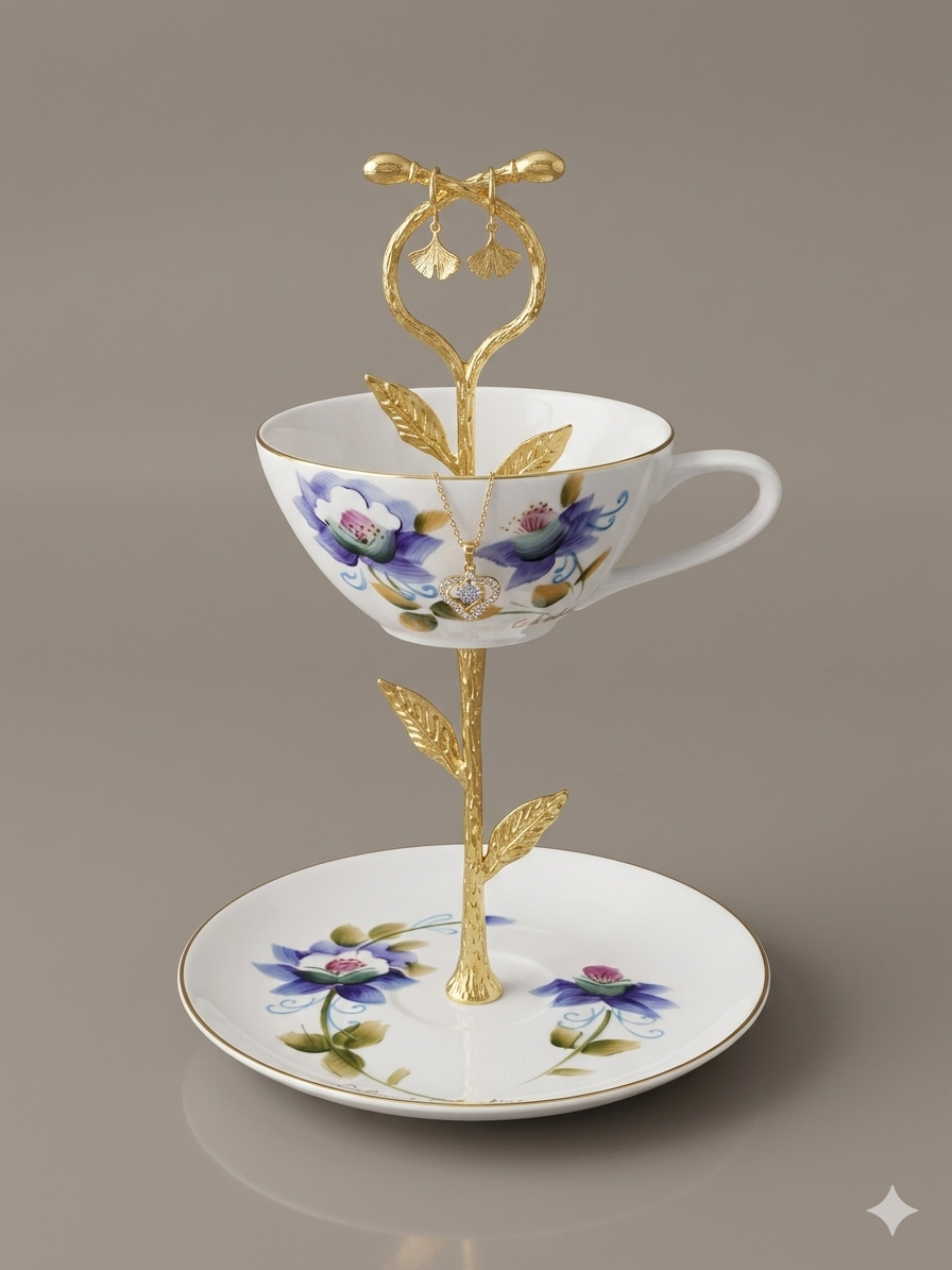 Colorado Columbine Tiered Teacup