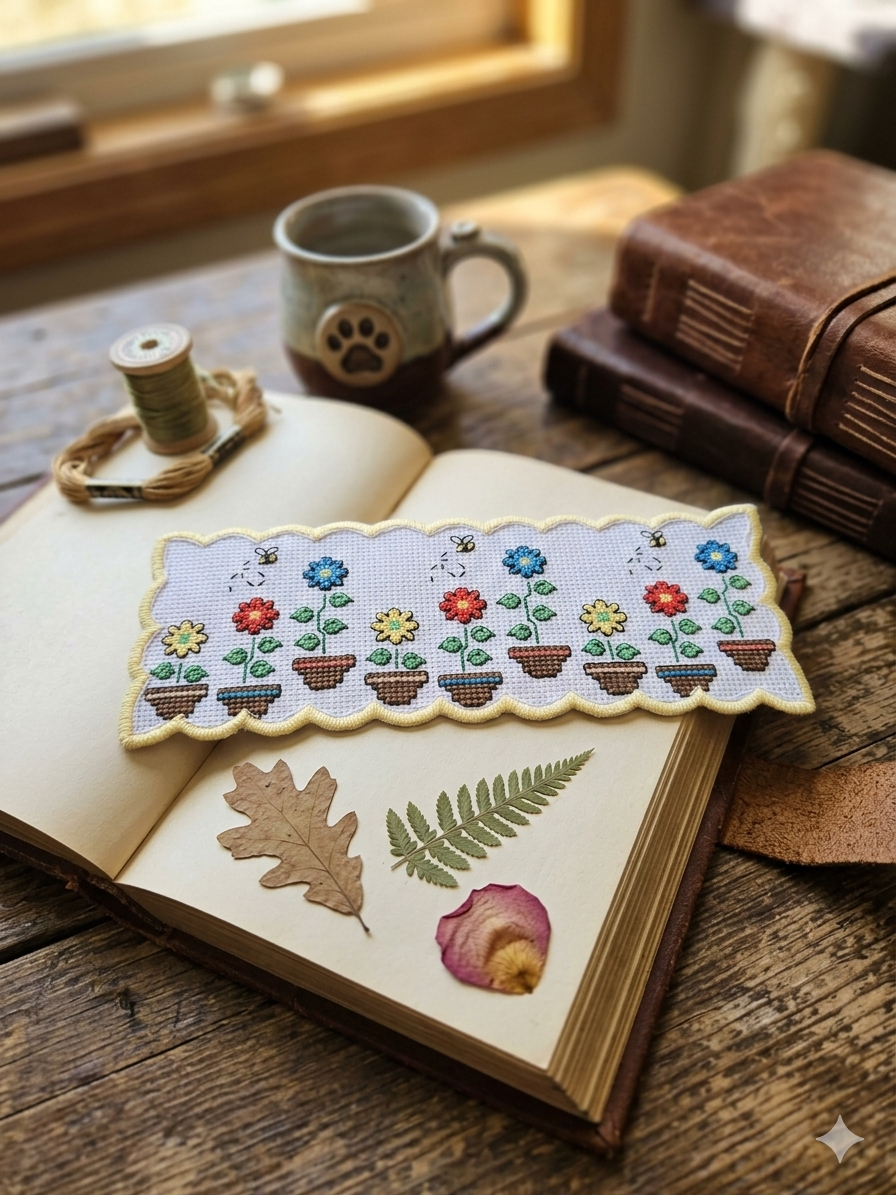 Handmade Cross-stitched Bookmarks