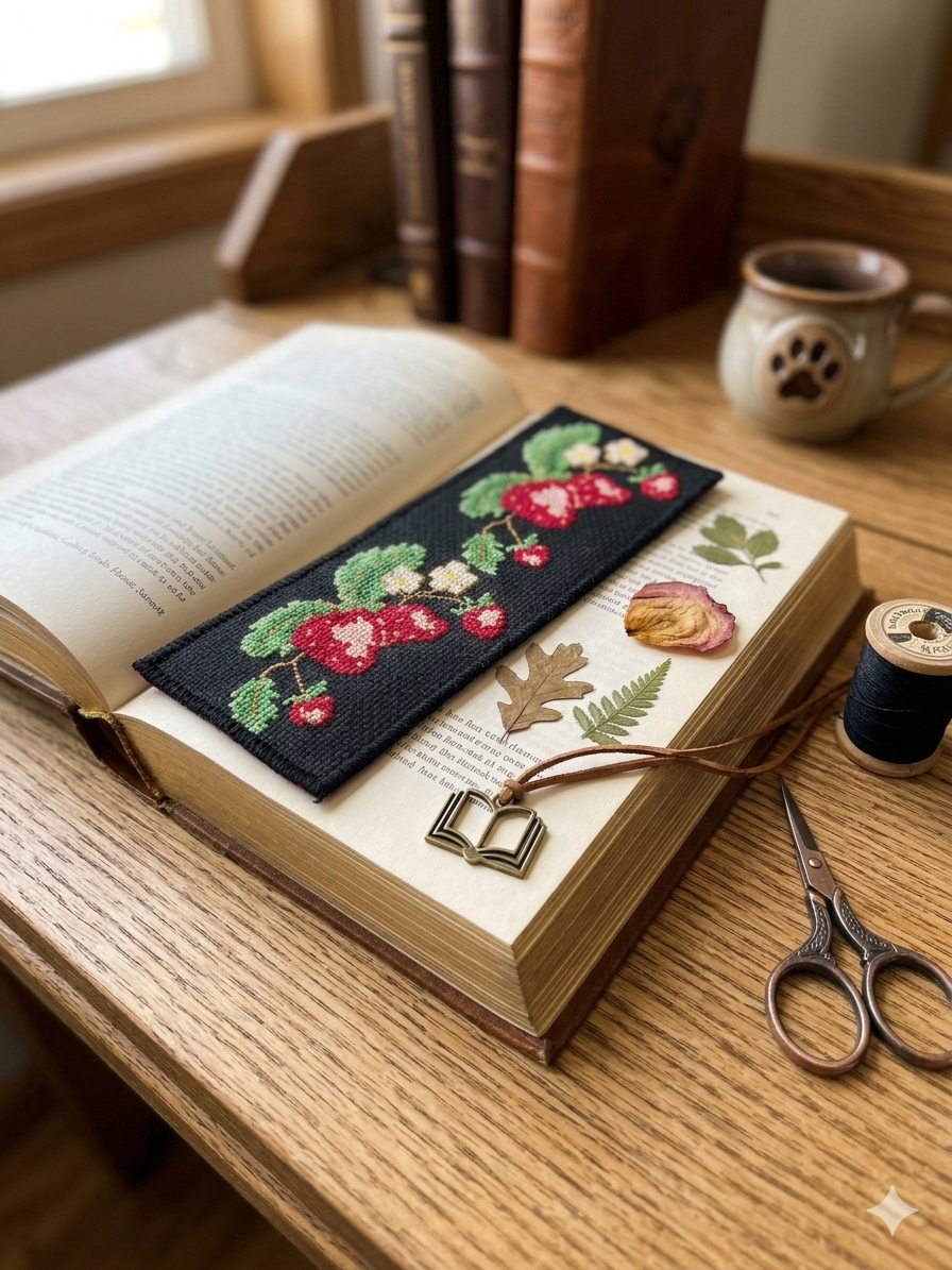 Handmade Cross-stitched Bookmarks